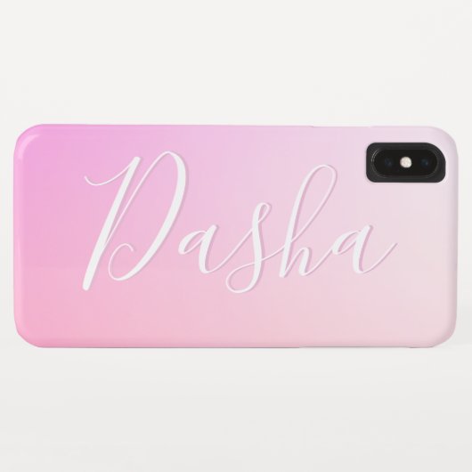 Je naam of woord | Roze Ombre Gradiënt Case-Mate iPhone Case (Achterkant (horizontaal))