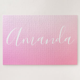 Je naam of woord Roze verloop Ombre Legpuzzel