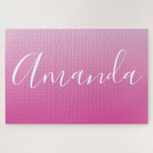 Je naam of woord Roze verloop Ombre Legpuzzel