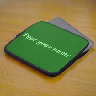 Je naam op groene laptophoes laptop sleeve