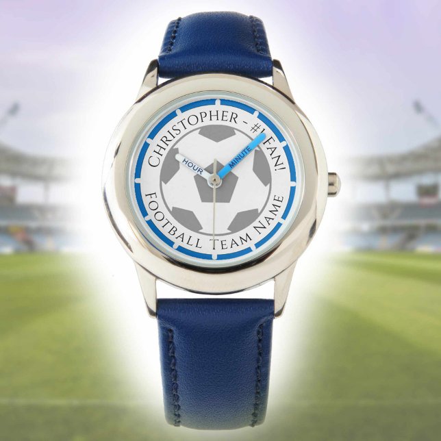 Je naam plus naam van het voetbalteam horloge (Creator heeft geüpload)