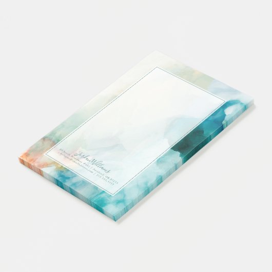 Je naam toevoegen | AversAversion - Blue Waterverf Post-it® Notes (Schuin)