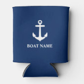 Je naam van je boot Anchor Blue Blikjeskoeler (Voorkant)