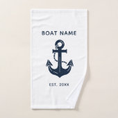 Je naam van je boot Anchor Blue Handdoek (Handdoek)