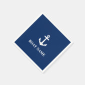 Je naam van je boot Anchor Blue Servet (Hoek)