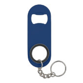 Je naam van je boot Anchor en Rope Navy Blue Mini Flessenopener (Achterkant)
