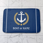 Je naam van je boot Nautical Anchor Gold Laurel Na Badmat