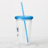 Je naam van je boot Seahorse Anchor Blue Acryl Drinkbeker (Links)