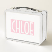 Je naam | Vette witte tekst op lichtroze (Achterkant)