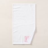 Je naam | Vette witte tekst op lichtroze Bad Handdoek (Handdoek)