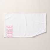Je naam | Vette witte tekst op lichtroze Bad Handdoek (Handdoek)