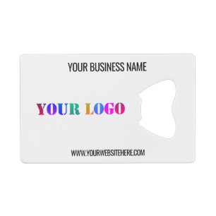Je naam voor speciale acties op maat van Logo Creditkaart Flessenopener