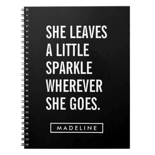 Je naam | Ze laat een beetje flauw Notitieboek (Voorkant)