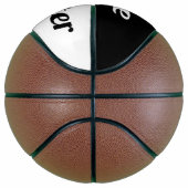 Je naam | Zwart-wit Basketbal (Rechts)