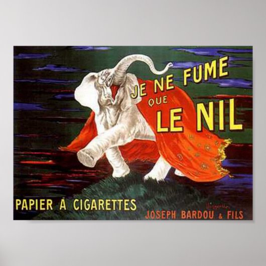 Je Ne Fume Que Le Nil Elephant Ad Poster (Voorkant)