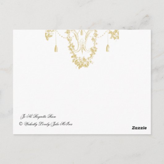 Je Ne Regrette Rien Briefkaart (Achterkant)