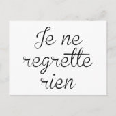 Je Ne Regrette Rien Briefkaart (Voorkant)