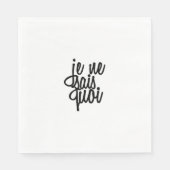 "Je Ne Sais Quoi" Franse prijsopgave Servetten (Voorkant)
