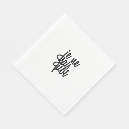 "Je Ne Sais Quoi" Franse prijsopgave Servetten (Hoek)