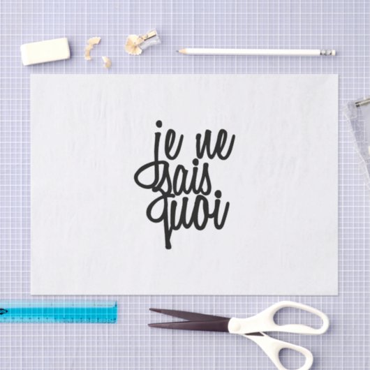 "Je Ne Sais Quoi" Franse prijsopgave Tissuepapier (Craft)