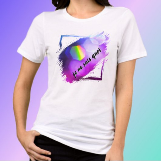 Je Ne Sais Quoi Heldere Kleurrijke Chic Tri-Blend Shirt