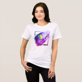 Je Ne Sais Quoi Heldere Kleurrijke Chic Tri-Blend Shirt (Voorkant volledig)
