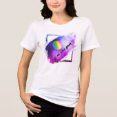 Je Ne Sais Quoi Heldere Kleurrijke Chic Tri-Blend Shirt (Voorkant)