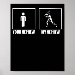 Je neef mijn nieuwe neefje honkbal poster