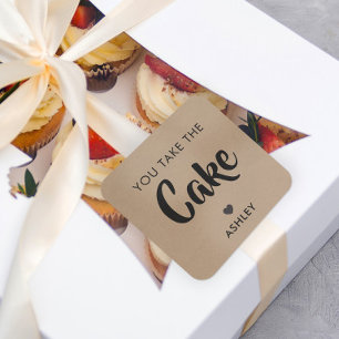 Je neemt het Label van de Cake Gift, het Label van