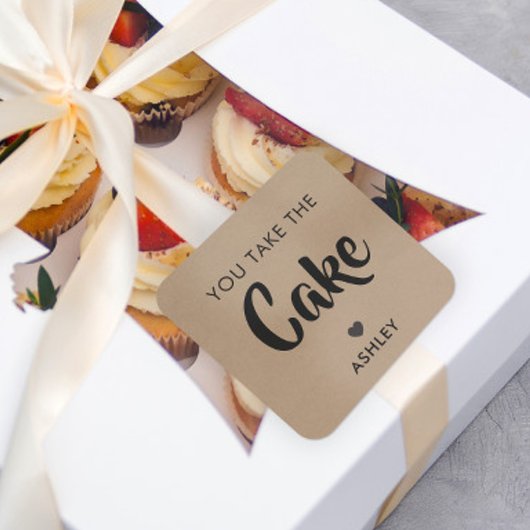 Je neemt het Label van de Cake Gift, het Label van