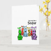 Je net als een zus - wenskaart kaart (Gele Bloem)