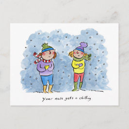 Je neus krijgt een chilline briefkaart