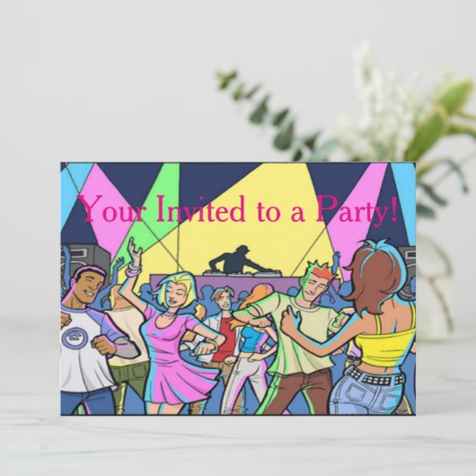 Je nodigde uit voor een feestje! -Uitnodigingen Kaart (Staand voorkant)