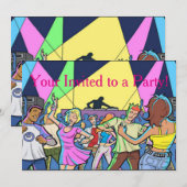 Je nodigde uit voor een feestje! -Uitnodigingen Kaart (Voorkant / Achterkant)