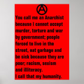 je noemt me een anarchistisch poster (Voorkant)