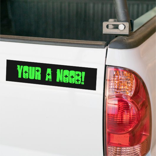 Je noob. bumpersticker (Op Truck)