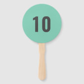 Je nummer | Mint Green Event Score Paddle Handwaaier (Voorkant)