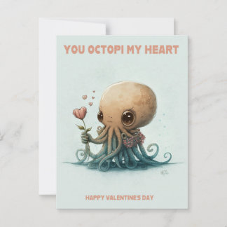 Je Octopi mijn hart, Valentijn kaart