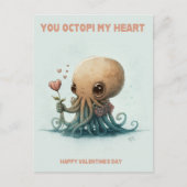 Je Octopi mijn hart, Valentijn kaart (Voorkant)