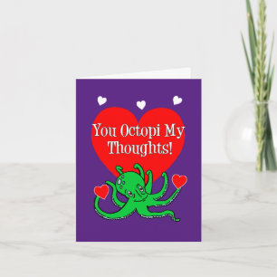 Je Octopi My Thoughts Octopus Feestdagen Kaart