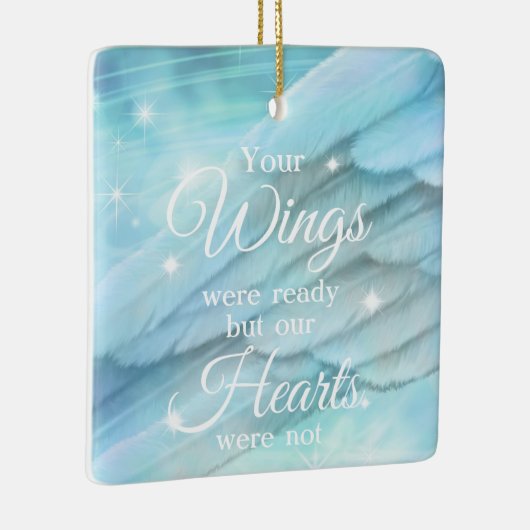 Je ogen waren klaar... onze harten waren niet gede keramisch ornament (Rechts)