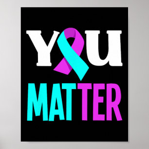 Je ondersteunt het bewustzijn van zelfmoordprevent poster