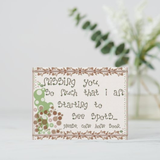 Je ontbreekt briefkaart (Staand voorkant)