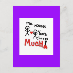 Je ontbreekt briefkaart