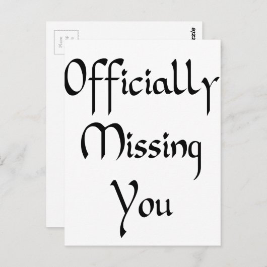 Je ontbreekt briefkaart (Voorkant / Achterkant)