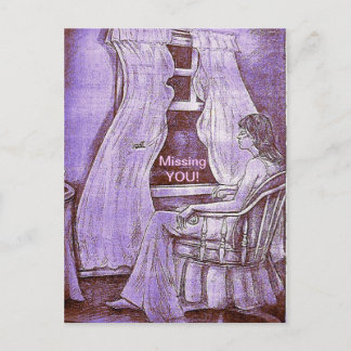 Je ontbreekt - fijne kunst - briefkaart