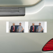 Je ontmoette President Donald Trump | Foto toevoeg Bumpersticker (Op auto)