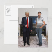 Je ontmoette President Donald Trump | Foto toevoeg Feestdagenkaart (Voorkant / Achterkant)