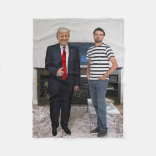 Je ontmoette President Donald Trump   Foto toevoeg Fleece Deken