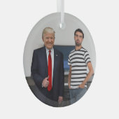 Je ontmoette President Donald Trump | Foto toevoeg Glas Ornament (Voorkant Rechts)
